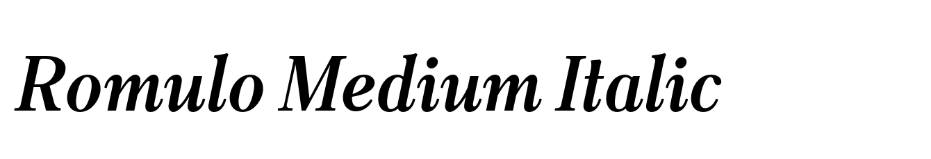 Romulo Medium Italic